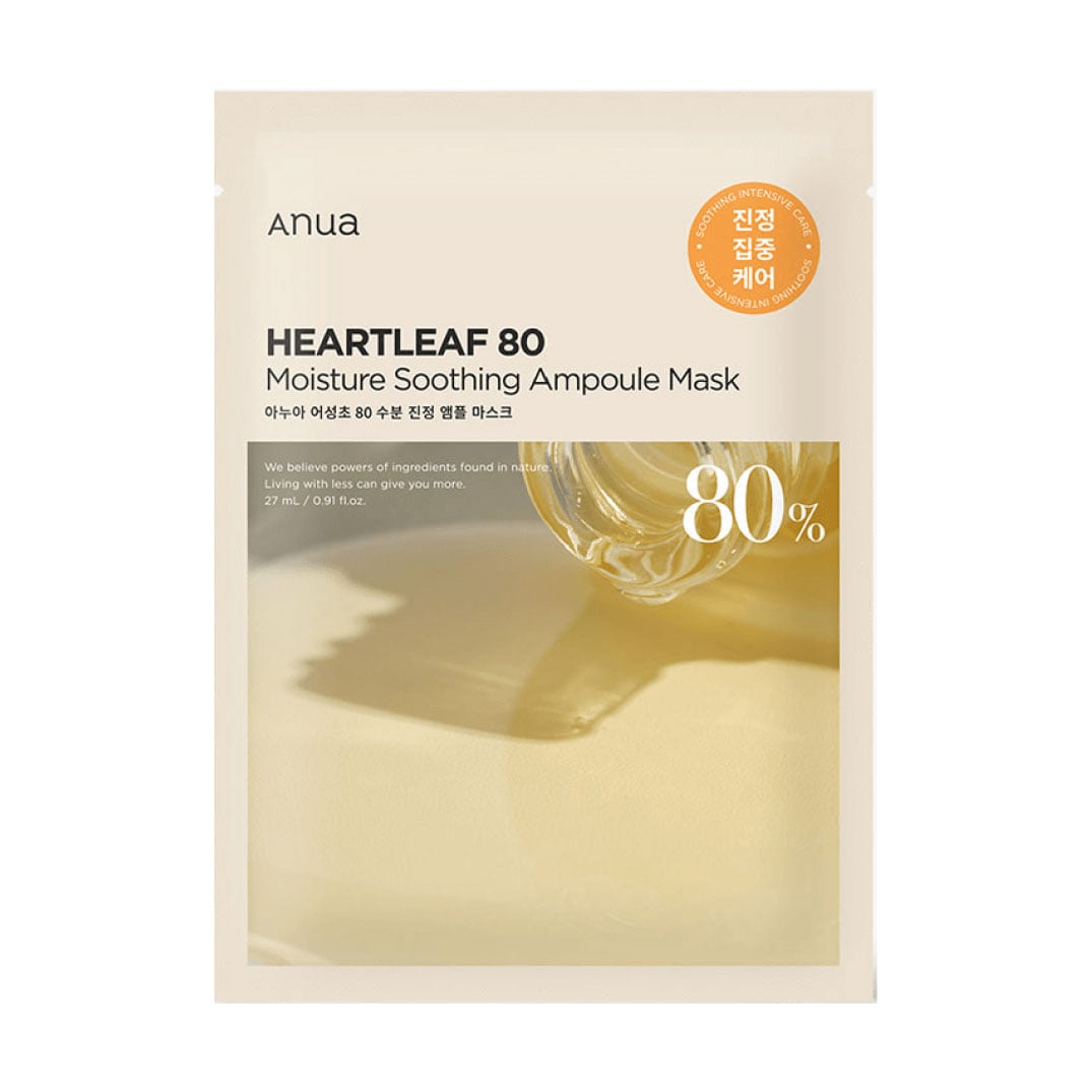 Заспокійлива тканинна маска для обличчя Anua Heartleaf 80 Moisture Soothing Ampoule Mask, 27 мл